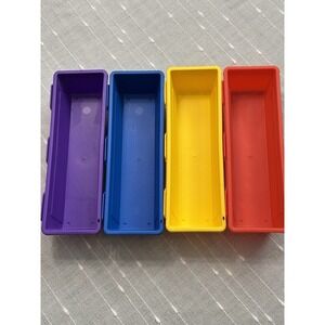 Storex 4 Piece Primary Color Drawer/Pencil/Crayon Organizers Interlocking